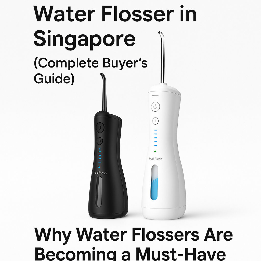 Feel Fresh AquaJet+ Water Flossers in Onyx Black and Pearl White