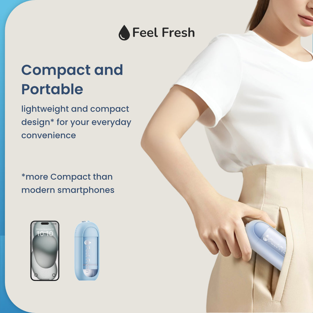 Ultra-light water flosser perfect for carry-on and gym bag hygiene