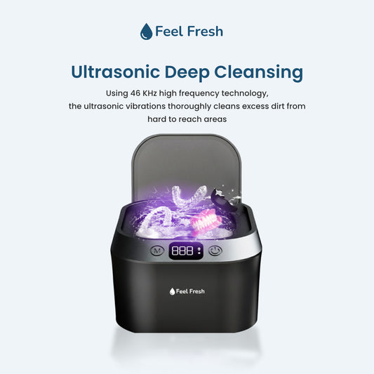Feel Fresh Ultrasonic™ Retainer Cleaner – Deep Clean for Aligners & Retainers