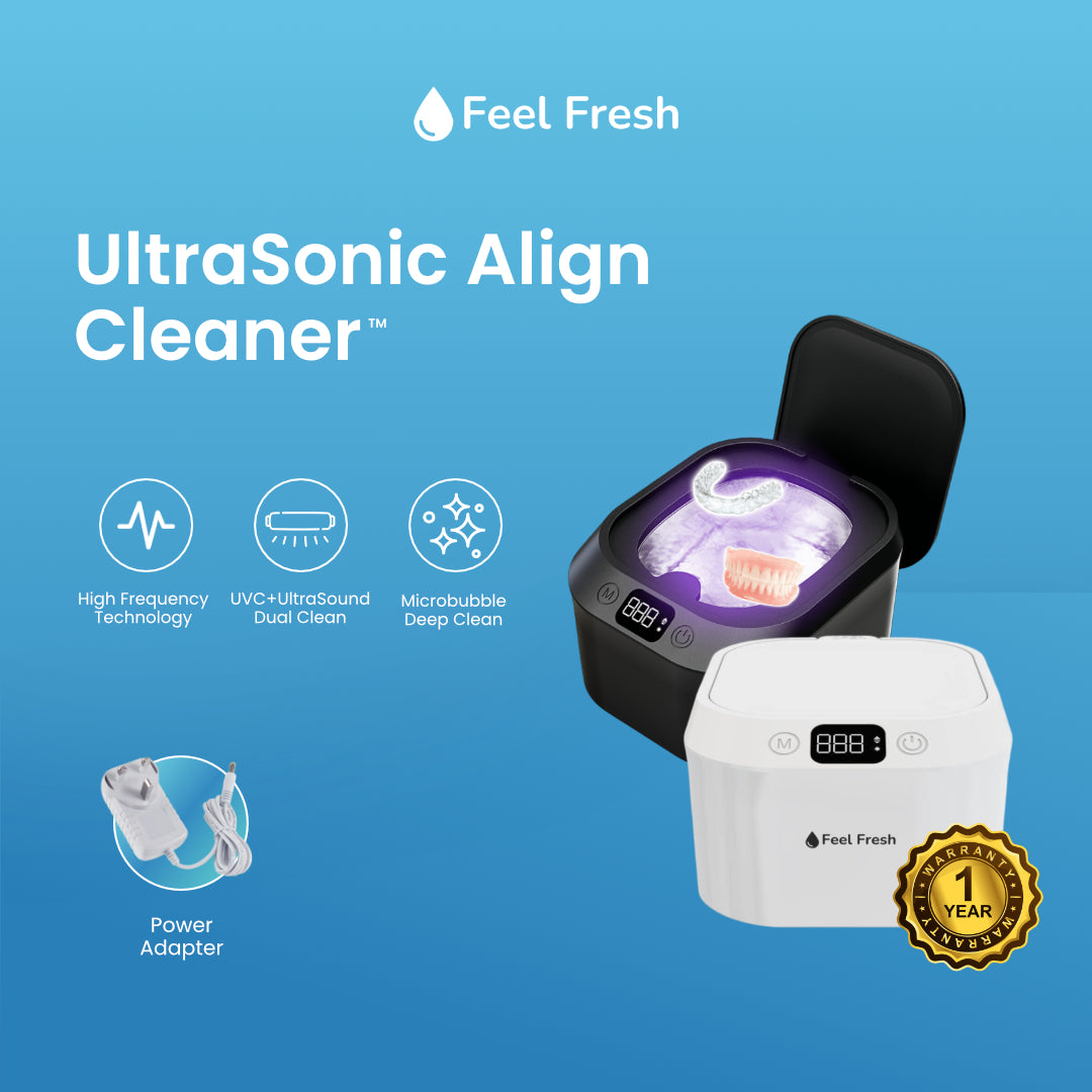 Portable ultrasonic retainer cleaner for clear aligners and dental appliances in Singapore