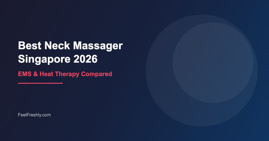 Best neck massager Singapore 2026 - ThermaRelief Pro EMS heat therapy device by FeelFreshly