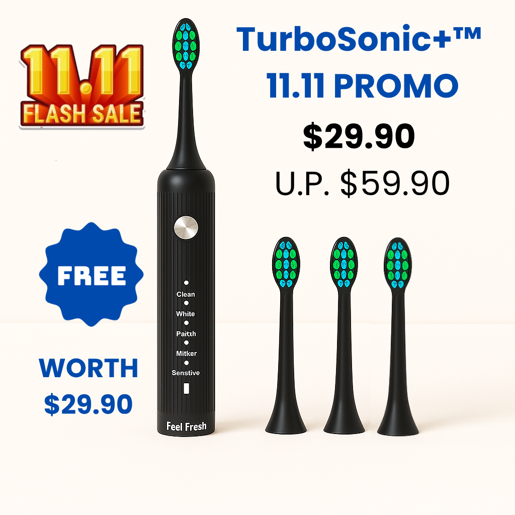 Feel Fresh TurboSonic+™  Electric Toothbrush 11.11 PROMO