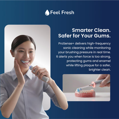 Feel Fresh ProSense+™ Pressure Sensor Toothbrush – Sonic & Rechargeable