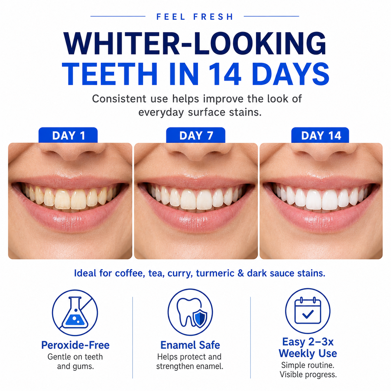 Feel Fresh LumiBright™ PAP+ Teeth Whitening Powder