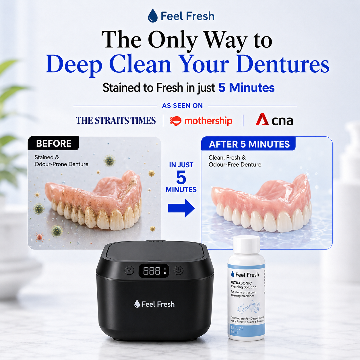 Ultrasonic Denture Cleaner