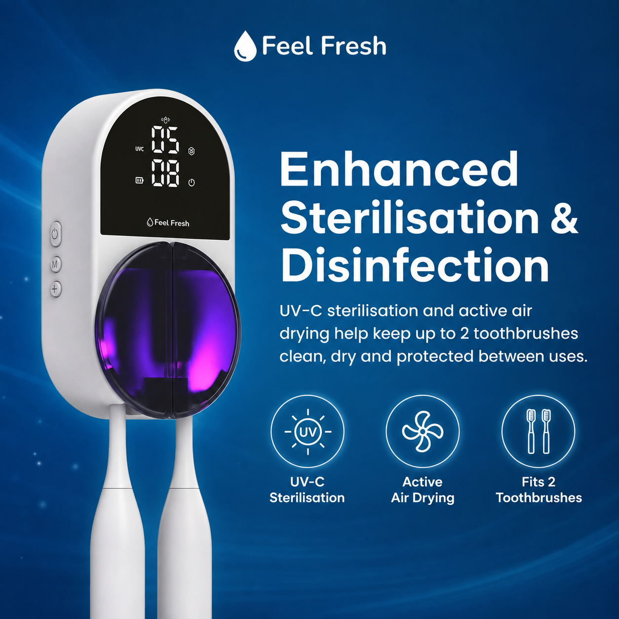 UV Wing™ Toothbrush Steriliser & Dryer