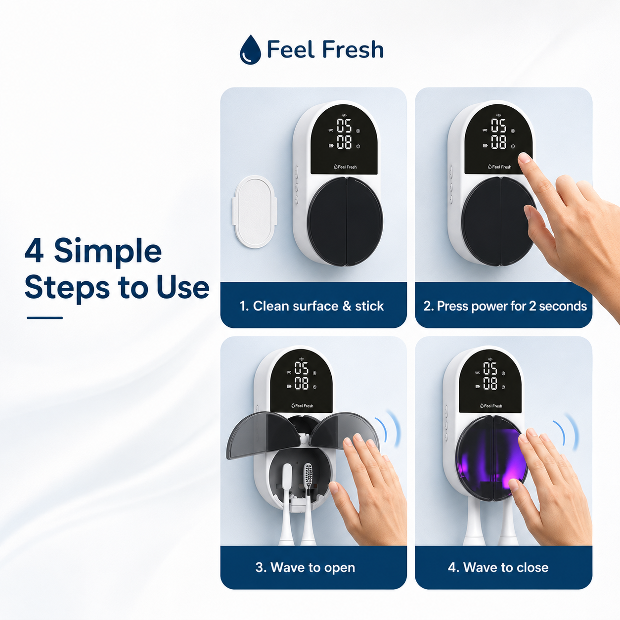 UV Wing™ Toothbrush Steriliser & Dryer