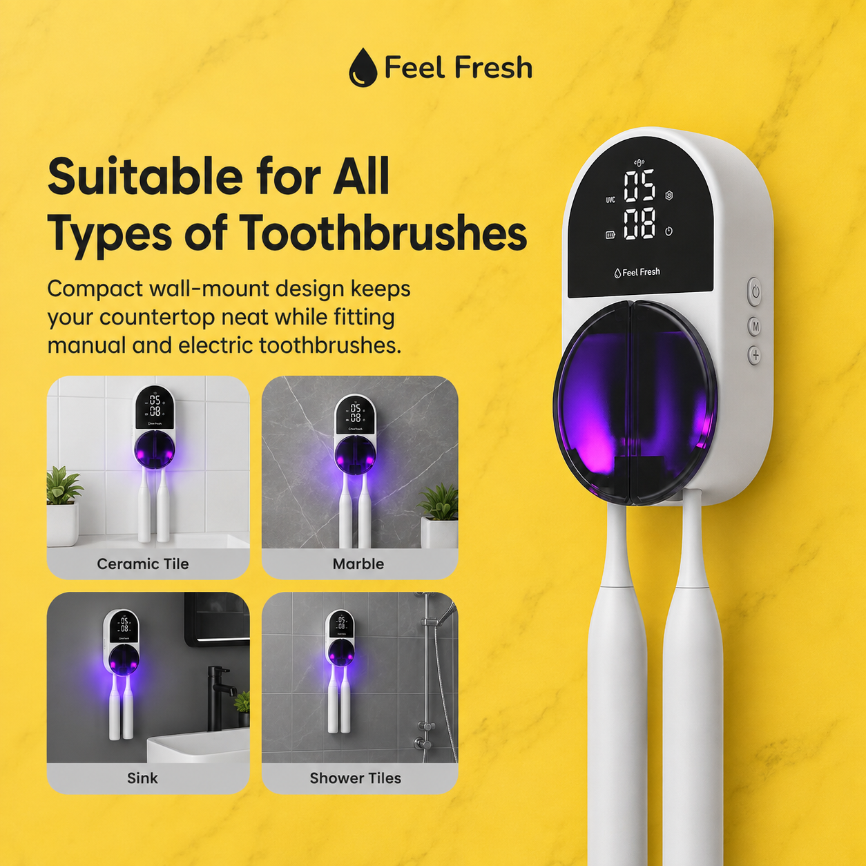 UV Wing™ Toothbrush Steriliser & Dryer