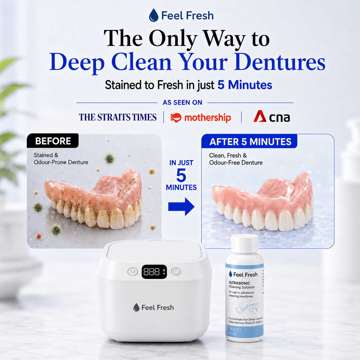 Ultrasonic Denture Cleaner
