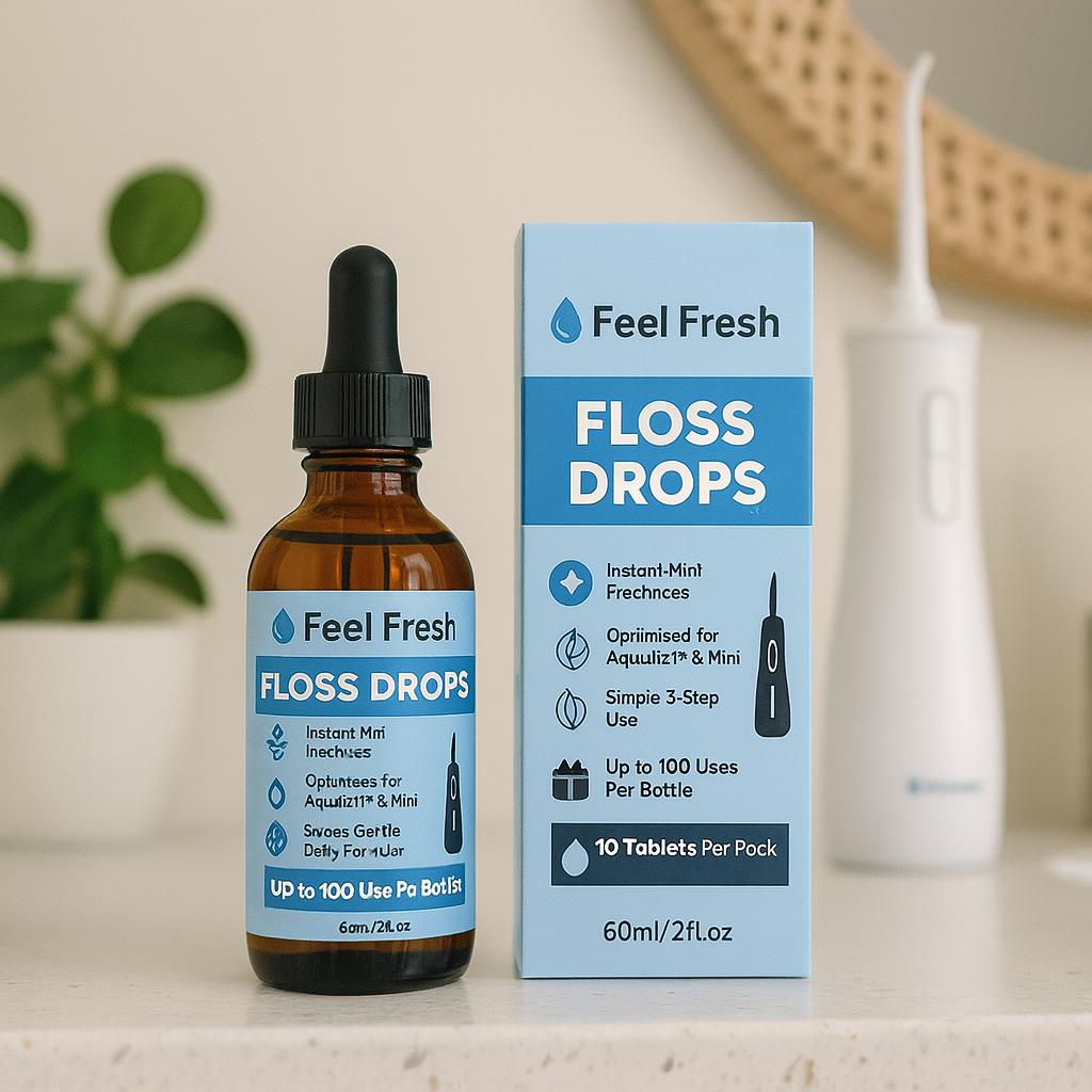 Feel Fresh Floss Drops 60ml – For Water Flossers