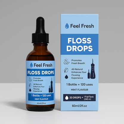 Feel Fresh Floss Drops 60ml – For Water Flossers