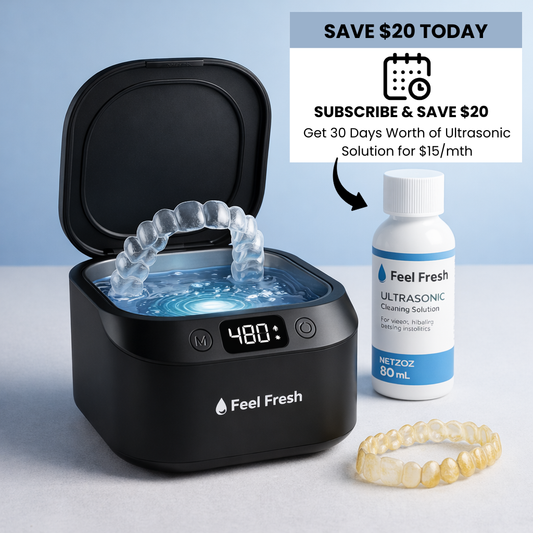 Feel Fresh Ultrasonic™ Retainer Cleaner – Deep Clean for Aligners & Retainers