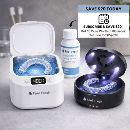 Feel Fresh Ultrasonic™ Retainer Cleaner – Deep Clean for Aligners & Retainers
