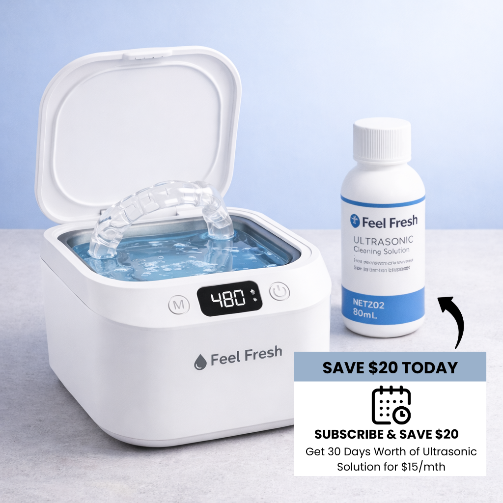 Feel Fresh Ultrasonic™ Retainer Cleaner – Deep Clean for Aligners & Retainers