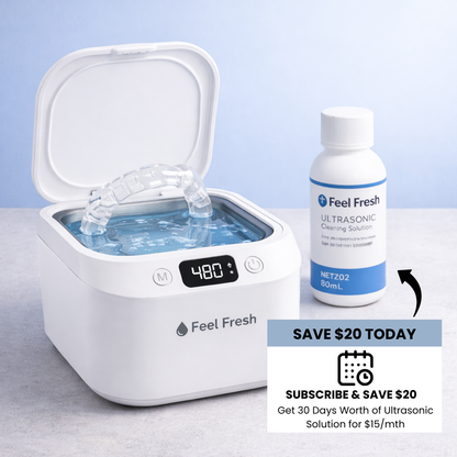 Feel Fresh Ultrasonic™ Retainer Cleaner – Deep Clean for Aligners & Retainers