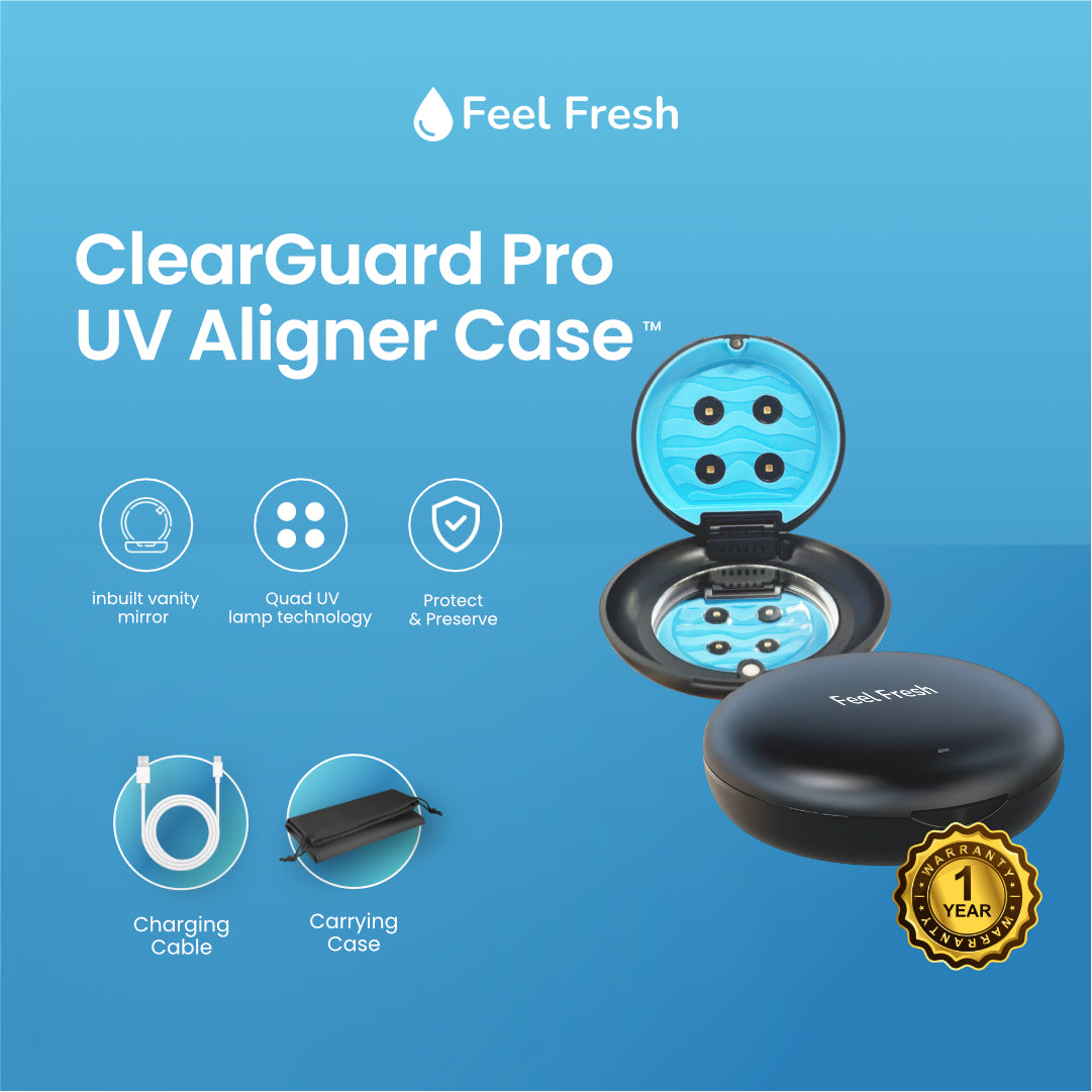 Slim, portable aligner case for hygienic dental appliance storage